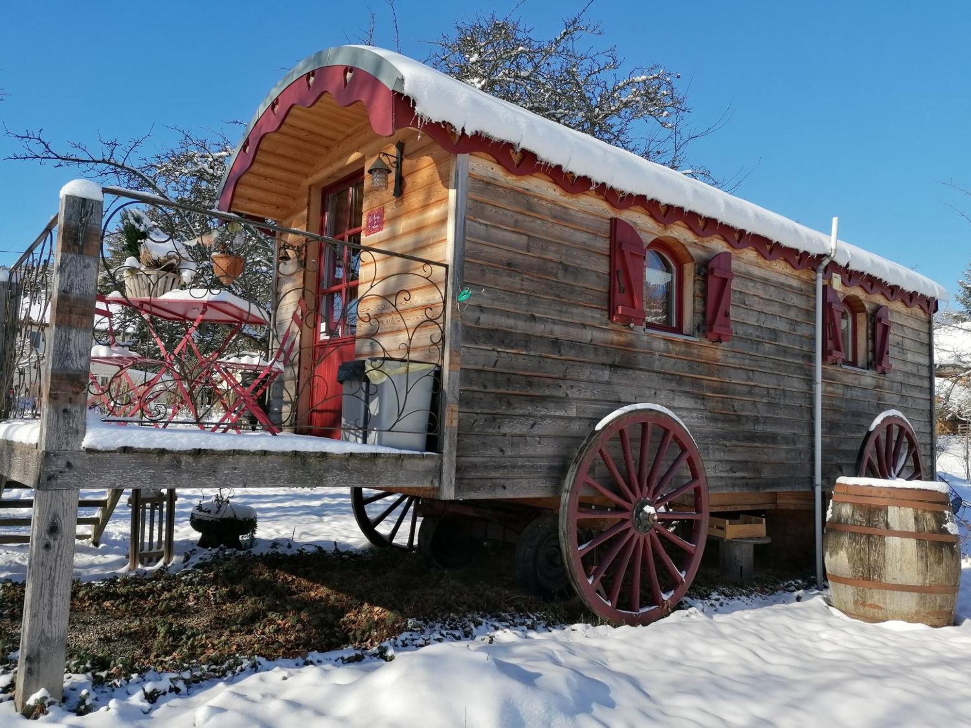 Roulotte Le Temps De Rever Bed & Breakfast Saint-Michel-sur-Meurthe Bagian luar foto